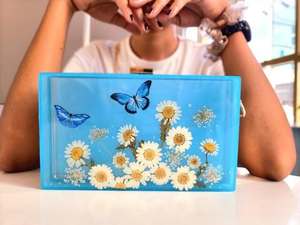 Bolso de mano de resina clásico hecho a mano, elegante bolso de mano Vintage para mujer, regalo de moda personalizado único para el Día de San Valentín - Product Image 3