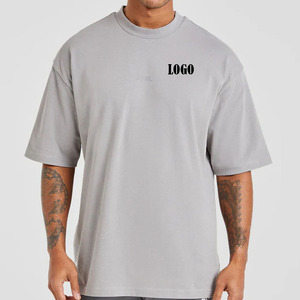 Camisetas de gran tamaño Vintage con lavado ácido para hombre, camisetas gráficas personalizadas de algodón 100%, ropa de calle, camiseta en blanco de talla grande con estampado DTG - Product Image 1