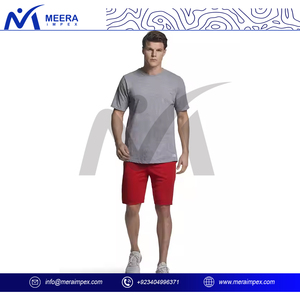 Camiseta 100% de algodón con cuello redondo para hombre, cómoda tela de punto suave, manga corta, informal, entrenamiento de gimnasio, Top de Color sólido a la moda - Product Image 4