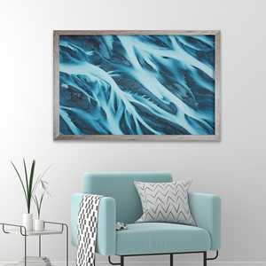 Cadre photo A3 en bois décoratif style bois flotté, cadre à bascule pour photos A1, A2, A4, 61 x 91,5 cm, pour toile, aluminium, bambou, peinture - Product Image 5