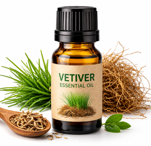 Huile Essentielle de Racine de Vétiver Pure et Naturelle à Prix d'Usine, Étiquette Personnalisée, Huile d'Aromathérapie pour la Parfumerie et les Mélanges de Parfums - Product Image 1