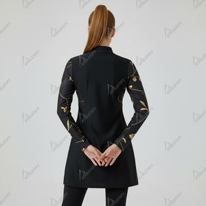Robe légère, respirante et durable, à motifs floraux, de couleur personnalisée, pour femmes musulmanes, haut modeste, vêtements de sport modestes, couverture tricotée - Product Image 5
