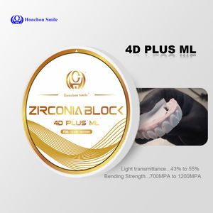 บล็อกเซอร์โคเนียทางทันตกรรม 4D Plus หลายชั้น โรงงานผลิต 700-1200Mpa บล็อกเซอร์โคเนียสำหรับงาน Cadcam ราคาขายส่ง บล็อกเซอร์โคเนียม A2 - Product Image 3