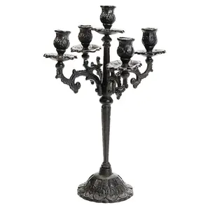 Suporte de vela decorativo para chão com 5 braços, candelabros antigos, recém-chegado, suporte de vela artesanal de grife por atacado