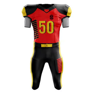 เสื้อทีมฟุตบอลอเมริกันแขนสั้นระบายอากาศออกแบบโลโก้ได้ตามต้องการจากโรงงาน - Product Image 2