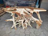 Décoration intérieure en bois de teck massif en bois de racine de teck, décoration de salon de table basse antique