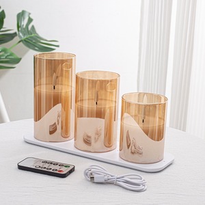 TOOWIN Rechargeable 10 touches télécommande verre LED bougie bougie sans flamme pour proposition romantique mariage décor à la maison - Product Image 4