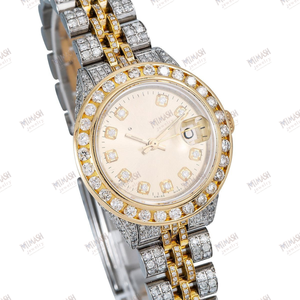 Premium Moissanite Diamond <b>Watch</b> for <b>Men</b> & Women Fully Iced Out Stainless Steel <b>Bracelet</b> Luxury Timepiece Design - Product Image 2