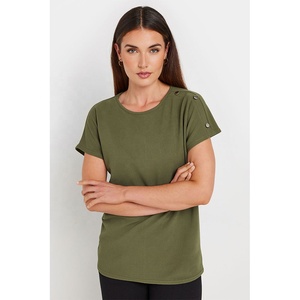 Camiseta de cuello redondo para mujer, camiseta informal de algodón de manga corta, suave, cómoda, transpirable, para uso diario, Top básico de moda - Product Image 3