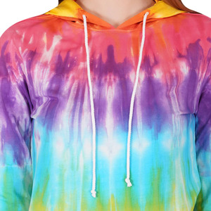 Nouveauté 2024 Ensemble Jogging en Molleton 100% Coton Respirant à Teinture Tie-Dye sur Mesure pour Femmes - Ensemble de Survêtement Casual à Logo Imprimé 2 Pièces - Product Image 6
