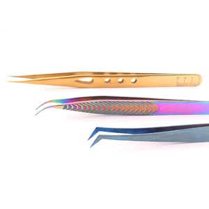 แหนบถอนขนตาพร้อมวัสดุสแตนเลสเพื่อการต่อขนตาที่ดีที่สุดและควบคุมได้อย่างแม่นยำ - Product Image 3