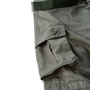 กางเกงคาร์โก้ผู้ชายแบบใหม่ล่าสุด บริการ OEM ผลิตตามสั่ง ผ้าโพลีเอสเตอร์/คอตตอน สวมใส่สบาย ระบายอากาศได้ดี น้ำหนักเบา เหมาะสำหรับฤดูร้อน แบบถัก มีซิป - Product Image 6