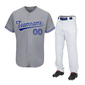 Ensemble de maillots de baseball pour adultes de haute qualité, logo personnalisé, antibactérien, anti-UV, respirant, vêtements de sport, taille plus, service OEM - Product Image 4