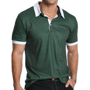 Camiseta Polo de Algodón de Alta Calidad para Hombre, Corte de Lujo, Versátil, Informal, Suave y de Talla Grande, Tejido de Punto Estampado - Product Image 1