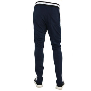 Men's Sweatpants With <b>White</b> Side Stripe And Rose Embroidery Elastic Waist Drawstring Casual <b>Joggers</b> - Product Image 3