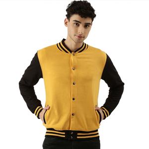 แจ็กเก็ตทีมเบสบอลแขนหนังกำมะหยี่สำหรับผู้ชายแจ็คเก็ตทีมโรงเรียนทำจาก2024 - Product Image 1