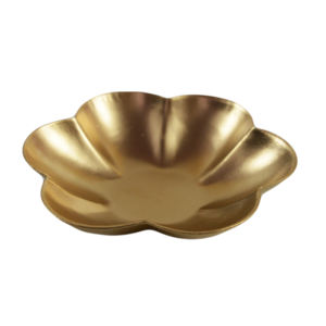 Bol de service en aluminium rond avec design de finition peint, bol à nourriture et design de bol de couleur dorée brillante - Product Image 5