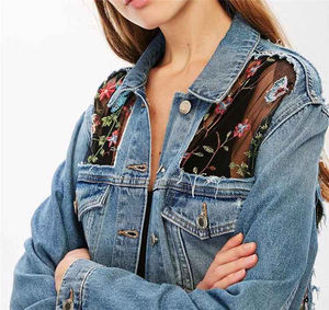 Belles vestes en jean pour femmes Vestes en jean coupe-vent respirantes de haute qualité pour femmes avec taille personnalisée Couleurs Taille - Product Image 3