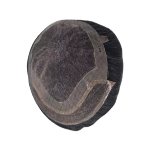 วิกผมผู้ชายแบบผูกเชือกด้านหน้า ทำจากผมแท้ชนิดอินเดียเรมี่ ยี่ห้อ Taz Hair จากบังกลาเทศ แบบลอนลึก  แบบเส้นเดียว  ผสมผมสีเทา 50% - Product Image 1