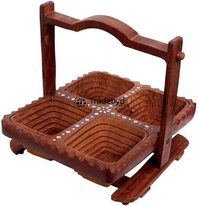 ตะกร้าทำความสะอาดไม้ดีไซน์ทันสมัย เป็นมิตรกับสิ่งแวดล้อม ทำจากไม้ธรรมชาติ สำหรับจัดเก็บของใช้ในบ้าน คุณภาพพรีเมียม อเนกประสงค์ - Product Image 5