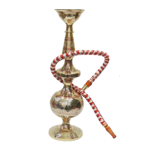 Cachimba de Latón con Acabado Niquelado, Diseños Exclusivos de Cachimbas Antiguas de Latón, Cachimba de Latón Suave con Elegante Diseño Indio Árabe - Product Image 6