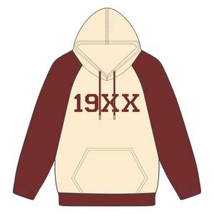 DST Delta Corps neutre Marron Manches raglan Sweat à capuche Mélange de coton Sororité grecque Vêtements Divine Nine Soror Hoodie Année fondatrice - Product Image 2