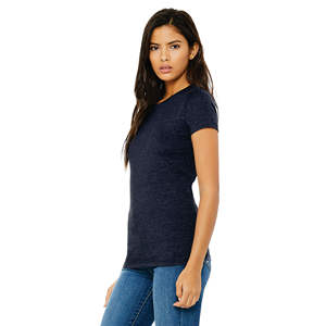 T-Shirt moulant pour femmes, 100% Airlume, en coton peigné et à anneau, simple, 4.2 oz, gris foncé - Product Image 2