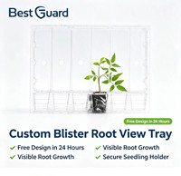 Cubierta protectora transparente para plantas, moldeada al vacío, tipo blíster, para protección de plántulas, suministro al por mayor.
