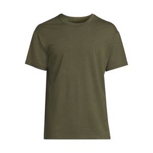 Beige 300g Camiseta de manga corta de algodón pesado Verano Cuello redondo Camisa suelta y base para hombres Mujeres Camiseta básica - Product Image 4