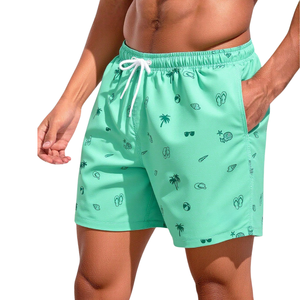 <b>Mens</b> Printed <b>Swim</b> <b>Shorts</b> Quick Dry Mid Waist Drawstring Casual Summer Beachwear Lightweight Outdoor Vacation XL - Product Image 1