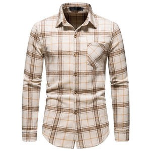 Veste décontractée à manches longues pour homme en flanelle 100% coton, épaisse, doublée de polaire, respirante, séchage rapide, vente en gros pour l'hiver - Product Image 1