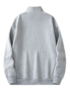 Sweat-shirts à logo personnalisé, sweat-shirts à fermeture éclair quart de tour, en molleton de coton, unis, mode, hauts d'hiver, sweat-shirts à fermeture éclair quart de tour - Product Image 6