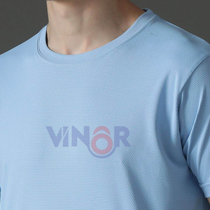 Camiseta personalizada de punto de algodón 100% para hombre, secado rápido, alta calidad, informal, ajuste Regular, versión sólida, diseño en blanco, logotipo personalizado - Product Image 6