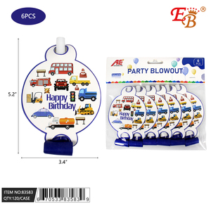 5.2 \ "6 pezzi Set per feste a tema auto 120 pezzi/nuovi articoli in cartone per feste - Product Image 1