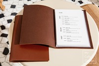 Luxe En Cuir A4 Sublimation Vin Commande Menu Titulaire Designer Couvre Premium Restaurant Faux Cuir Menu Dossier Couverture LMC-0058