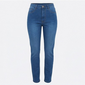 Pantalones Vaqueros Casuales de Mezclilla para Mujer, Ajustados, Transpirables, al por Mayor, Color Personalizado, Lavables, de Cintura Alta - Product Image 1