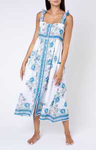 Nouvelle Collection 2024 pour Femmes : Robe Midi Bohème en Coton Tissé Écologique, Imprimée, Col Carré, Style Européen, Idéale pour les Occasions Spéciales - Product Image 2