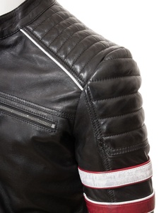 Gran oferta, chaqueta de cuero de vaca auténtica ajustada para hombre, nuevo estilo OEM de fábrica, chaqueta de cuero estilo motocicleta totalmente personalizable - Product Image 5