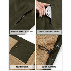 Chaleco de Lona con Logotipo Personalizado para Hombre, Sin Mangas, con Cuello Camisero, de la Mejor Calidad, Transpirable, para Invierno - Product Image 4