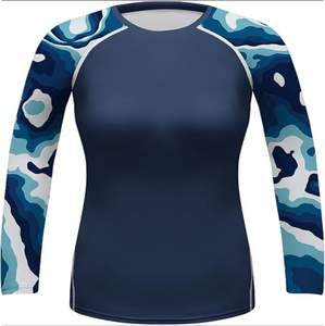 2024 Custom Women's Long Sleeve <b>Rash</b> <b>Guard</b> <b>BJJ</b> Athletic Compression Tops Latest Design-Add Your Own Style! - Product Image 1
