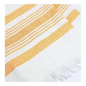 Blanc avec bordeaux rayé mélangé tricoté tissé meilleur absorbant multi-usages GOTS certificat haute qualité pas cher torchons - Product Image 6