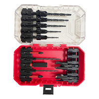 Jeu de forets d'emboutissage professionnels à percussion 15 pièces S2, couple élevé, étui durable, idéal pour les commandes importantes