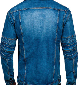 High Street Solid Color <b>Denim</b> <b>Jacket</b> For Men Winter Cotton OEM Custom Made <b>Jacket</b> For Men - Product Image 4