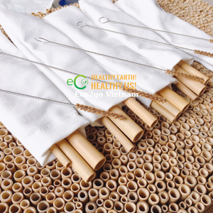 Les pailles en bambou vietnamiennes d'Eco2go: le choix élégant et durable pour toutes les boissons!/Partenariat collaboratif en paille de bambou - Product Image 3