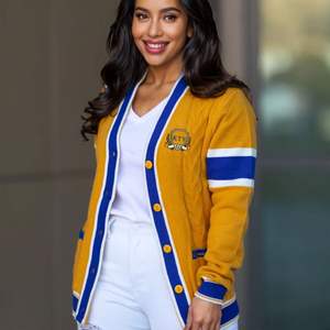 Cárdigans Acrílicos Bordados de la Hermandad Sigma Gamma Rho para Mujer |   Suéter Cárdigan Personalizado Bordado de la Hermandad SGRho para Mujer - Product Image 5