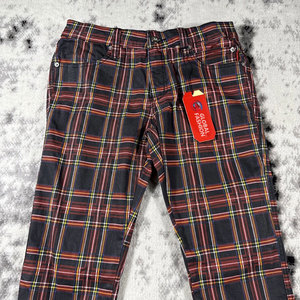 Pantalons pour femmes en gros, pantalon noir à carreaux écossais gothique grunge punk 2026 - Product Image 3