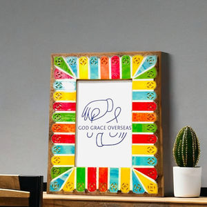 Cadre photo moderne classique en résine incrustée pour la décoration de la maison, de l'hôtel et du salon Design personnalisable imprimé UV en vente - Product Image 3