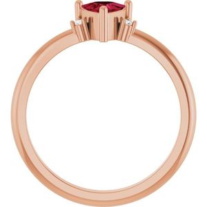 Anillo Stuller con Acentos de Oro Blanco de 14K, Modelo 72435:137P, Patrón Geométrico, Piedra Natural, Rodio, Certificado IGI, Anillo de Compromiso Fino - Product Image 2