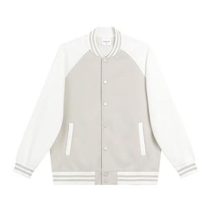 Chaqueta Universitaria de Béisbol Unisex al por Mayor con Rayas en Contraste, Cierre de Botones a Presión, Logotipo OEM, Chaqueta Universitaria de Béisbol Unisex - Product Image 4