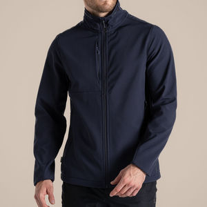 Custom Unisex Windproof Waterproof Breathable Quick Dry Zip-up Softshell <b>Jacket</b> <b>Fleece</b> <b>Lining</b> Hooded Collar Front Winter Work - Product Image 1